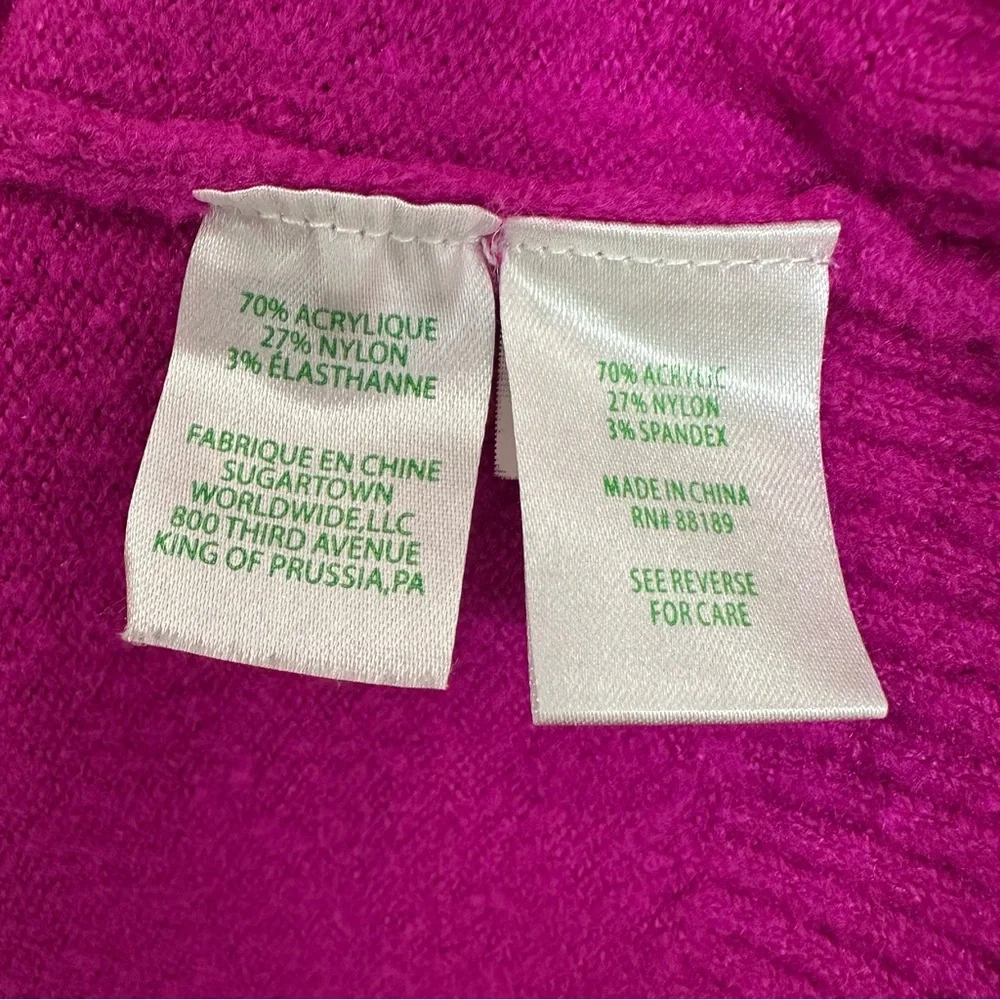 Lilly Pulitzer Bellista Sweater Fuzzy Pink Fuschia size XL - Picture 5 of 7